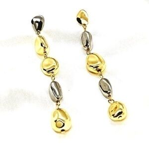 Two Tone Drop Earrings